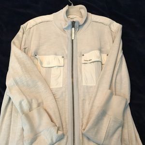 Men’s Calvin Klein white zip up jacket size Large